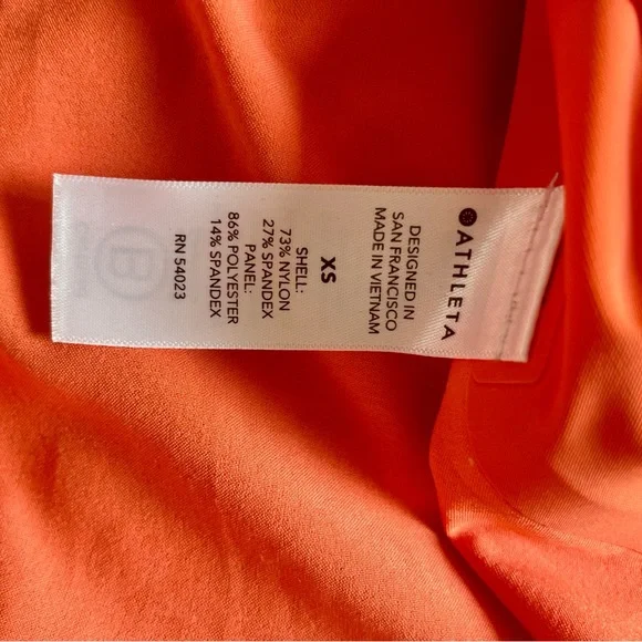 Athleta Urbanite UPF 50 Orange Long Sleeve Button Down Stretch Breathable XS - Picture 8 of 8